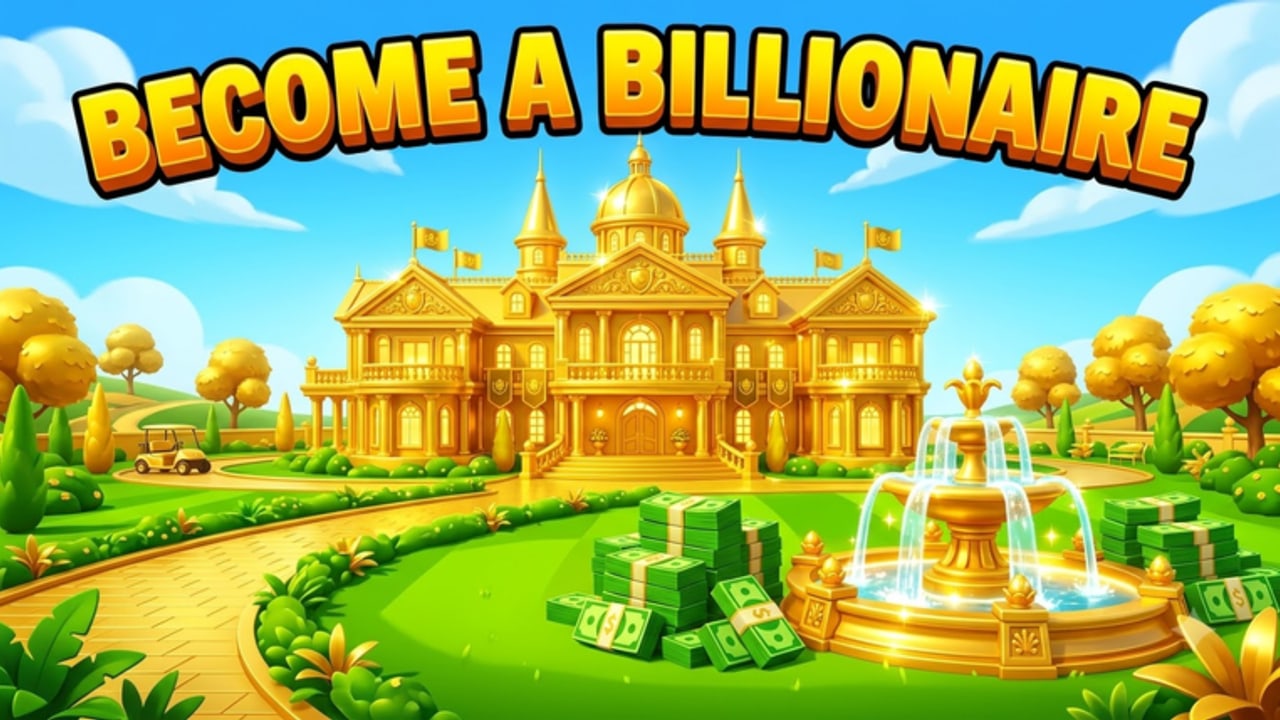 Golden City city mansion and skyline from Golden Builder Tycoon on Roblox